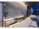 Modern outdoor kitchen with stainless steel cabinets and grill, and concrete countertops at 3722 S Las Vegas Blvd # 503, Las Vegas, NV 89158