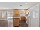 Charming kitchen with stainless steel appliances, granite countertops, and a view of the back patio at 5 Spur Cross Cir, Henderson, NV 89012