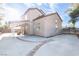 Spacious backyard with a covered patio and custom paving at 6101 Browning Way, Las Vegas, NV 89130