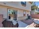 Enjoy outdoor living in the private backyard featuring desert landscaping, patio, and privacy wall at 9112 Canoga Canyon Ct # 103, Las Vegas, NV 89149