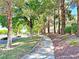 Scenic community walking path lined with mature trees and manicured landscaping, offering a peaceful retreat at 2119 Sunset Vista Ave, Henderson, NV 89052