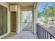 A cozy patio with a metal railing, perfect for enjoying the view of desert vegetation at 2555 Hampton Rd # 2108, Henderson, NV 89052