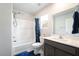 Bathroom with shower and tub combination at 285 Rain Quail Way, Henderson, NV 89012