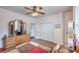 Bedroom features a closet, vanity, and ensuite bathroom with neutral walls at 2982 Hammerwood Dr, Las Vegas, NV 89135