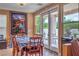 Inviting dining area with a large painting and access to the backyard patio at 2982 Hammerwood Dr, Las Vegas, NV 89135