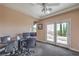 Well-lit home office with balcony and scenic views, ideal for productivity at 2982 Hammerwood Dr, Las Vegas, NV 89135