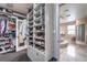A large walk-in closet features plenty of shelving and hanging storage at 2982 Hammerwood Dr, Las Vegas, NV 89135