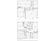 This is a two-story home floor plan, which highlights the layout of all rooms and the location of the staircases at 3204 Rutledge Dr, Las Vegas, NV 89120
