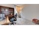 Cozy office space with a built-in bookcase is perfect for working from home or studying at 4293 Nopal Serrano Ave, Las Vegas, NV 89141