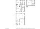 Layout of the home's three floors, showcasing the kitchen, living room, and bedrooms at 5341 Kennedy Hill Ave, Las Vegas, NV 89139