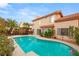 Backyard featuring a pool and patio area ideal for relaxation and entertainment at 7544 Shangri La Ave, Las Vegas, NV 89147