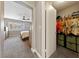 Hallway view of the main bedroom showcasing the walk-in closet at 8780 Autumn Wreath Ave, Las Vegas, NV 89129