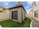 Backyard storage shed providing extra storage space at 8780 Autumn Wreath Ave, Las Vegas, NV 89129