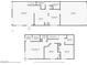 Detailed floor plan showcasing the layout of the home's two floors, including rooms and dimensions at 9312 Straw Hays St # 103, Las Vegas, NV 89178
