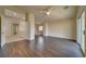 Large bedroom featuring hardwood floors, recessed lighting, and access to the balcony at 9792 Crescent Lodge Ct, Las Vegas, NV 89178