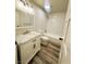 Updated bathroom featuring a new vanity, shower over tub and fresh paint at , Las Vegas, NV 89121