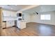 Updated kitchen featuring stainless steel appliances, white cabinets, and modern fixtures at 1123 Chapman Dr, Las Vegas, NV 89104
