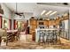 Eat-in kitchen with center island, stainless steel appliances, and wood-look floors at 1131 Golf Club, Laughlin, NV 89029