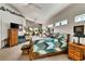 Spacious main bedroom with vaulted ceilings and views of the backyard at 1131 Golf Club, Laughlin, NV 89029