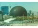 View of the Las Vegas Sphere and surrounding buildings in Las Vegas, Nevada at 125 E Harmon Ave # 511, Las Vegas, NV 89109