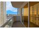 Spacious balcony view with a city skyline and glass railings providing an open and airy feel at 135 E Harmon Ave # 1621, Las Vegas, NV 89109