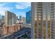 High-rise views overlooking the city skyline, showcasing the vibrant urban surroundings and clear skies at 135 E Harmon Ave # 1621, Las Vegas, NV 89109