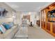 Cozy living room features comfortable seating, a dining area, and a well-equipped kitchen for easy living at 135 E Harmon Ave # 1621, Las Vegas, NV 89109