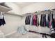 Spacious walk-in closet with ample shelving and hanging space for clothes and shoes at 172 Lunga Ave, Henderson, NV 89011