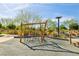 Shaded park playground with climbing structure and natural play elements and landscaped gardens at 172 Lunga Ave, Henderson, NV 89011