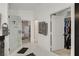 Bright bathroom with glass shower, walk-in closet, and access to a beautifully appointed bedroom at 1780 Crystal Stream Ave, Henderson, NV 89012