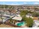 Aerial view of the property and in-ground pool nestled in a well-maintained backyard at 2408 Berkley Ave, Las Vegas, NV 89101