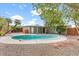 Backyard with a private pool and patio area at 2408 Berkley Ave, Las Vegas, NV 89101