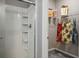Walk-in shower and walk-in closet with built-in shelving at 3484 Bradano Ln, Henderson, NV 89044