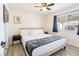 Comfortable bedroom with plush bedding and stylish decor. Includes a TV and convenient side tables at 4471 Wisconsin Ave, Las Vegas, NV 89104