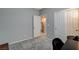 Office featuring a closet, window, neutral paint, and carpet flooring at 4537 Cloudrest Peak St, North Las Vegas, NV 89031