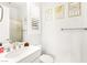 Clean bathroom featuring a modern sink, elegant gold accents, and a framed glass shower at 454 Rosina Vista St, Las Vegas, NV 89138