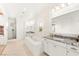 Bathroom features granite countertop, soaking tub, and tiled shower at 454 Rosina Vista St, Las Vegas, NV 89138