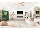 Bright living room with a modern fireplace and stylish decor at 454 Rosina Vista St, Las Vegas, NV 89138