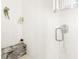 Shower features tile surround, rain shower head, and granite seat at 454 Rosina Vista St, Las Vegas, NV 89138