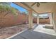 Covered back patio providing shade and a relaxing outdoor space with a low-maintenance yard at 4744 Deer Forest Ave, Las Vegas, NV 89139