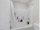 Bright bathroom featuring a shower over the bathtub at 5966 Icicle Falls Ave, Las Vegas, NV 89130