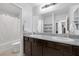 Bathroom with double vanity and granite countertops at 5966 Icicle Falls Ave, Las Vegas, NV 89130