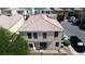 This aerial view showcases the home, backyard, and surrounding neighborhood at 6117 Daisy Lee Ave, Las Vegas, NV 89108