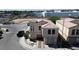 Aerial view of the home showcasing the garage, driveway, and neighborhood at 6117 Daisy Lee Ave, Las Vegas, NV 89108