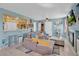 Bright living room features updated colors, decor, and a fireplace focal point at 7950 W Flamingo Rd # 1003, Las Vegas, NV 89147