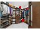 Spacious walk-in closet with lots of shelves and storage for accessories and clothes at 9 Porto Malaga St, Henderson, NV 89011