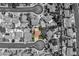 Aerial view of a home with a red tile roof in a residential neighborhood at 9021 Feather River Ct, Las Vegas, NV 89117