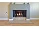 Cozy fireplace with tiled hearth and minimalist design at 9021 Feather River Ct, Las Vegas, NV 89117