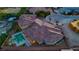 Beautiful aerial view of the home highlighting the unique roof and luxurious backyard pool at 9865 Bright Angel Way, Las Vegas, NV 89149