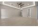 Spacious bedroom featuring tile flooring, recessed lighting, and a ceiling fan at 9865 Bright Angel Way, Las Vegas, NV 89149